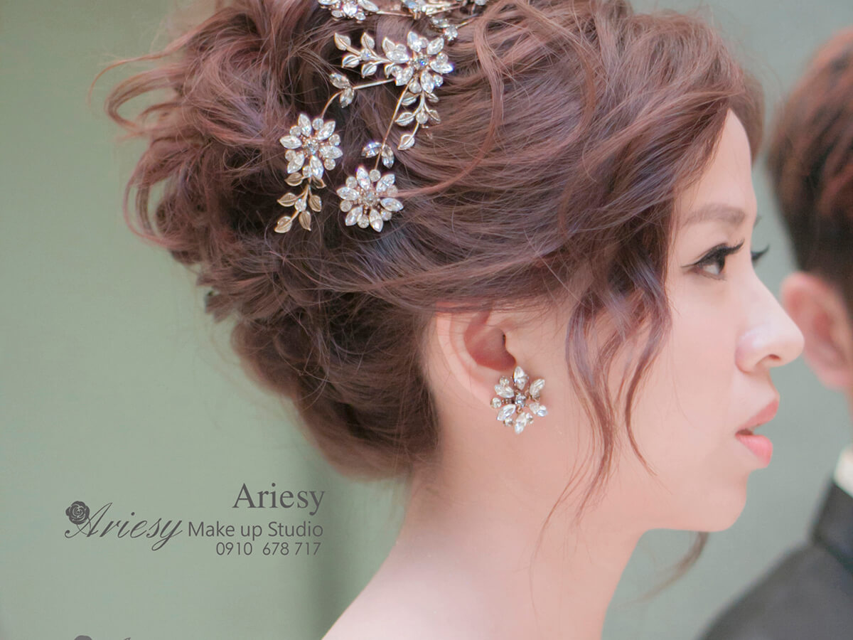 ariesy,愛瑞思,新娘秘書,新秘,編髮,鮮花造型,新娘秘書教學