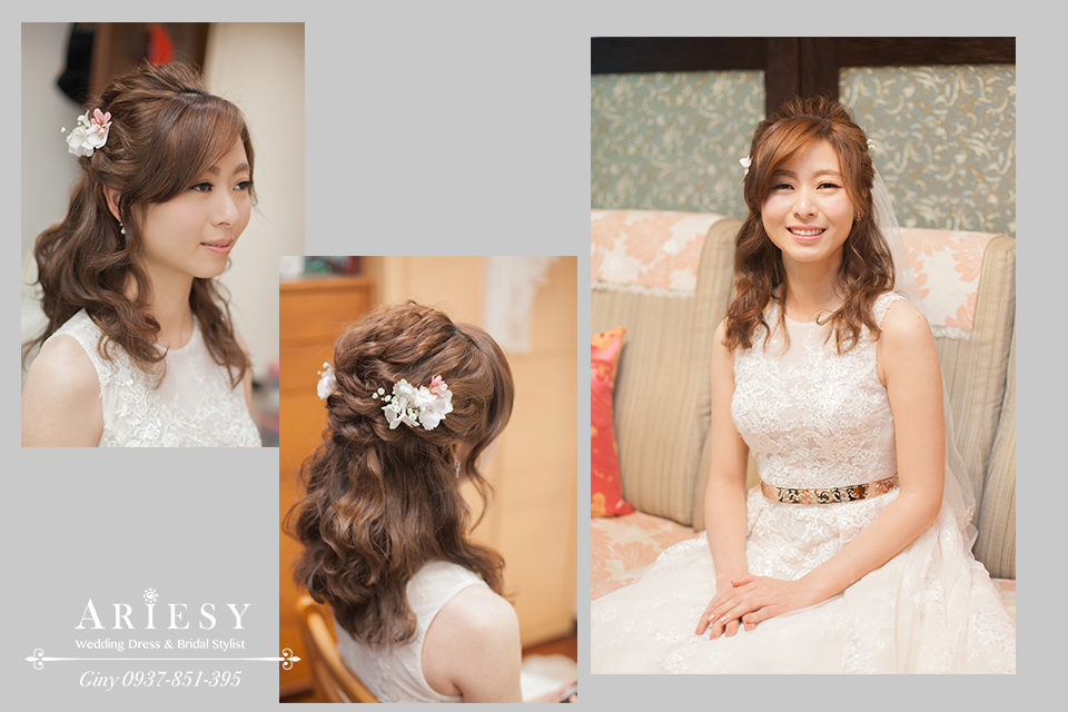 新秘,歐美風新秘,鮮花造型, bride,新娘造型