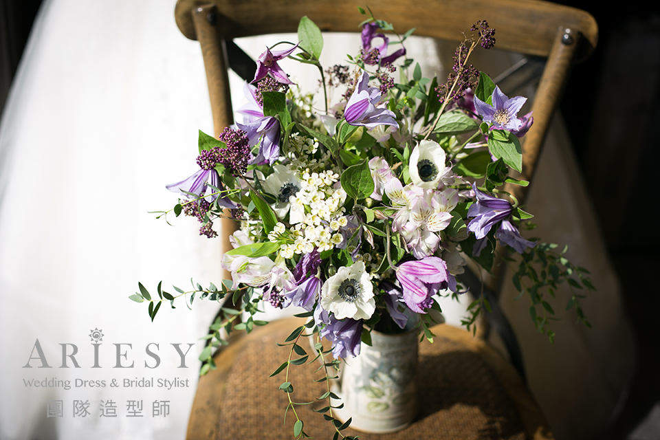 台北新秘,新娘捧花,新娘秘書,新秘花藝,歐美風捧花