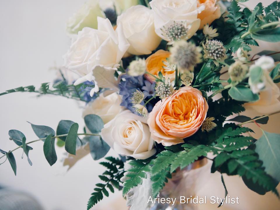 歐美捧花,新娘捧花,白玫瑰捧花,奧斯汀捧花,Bridal bouquet