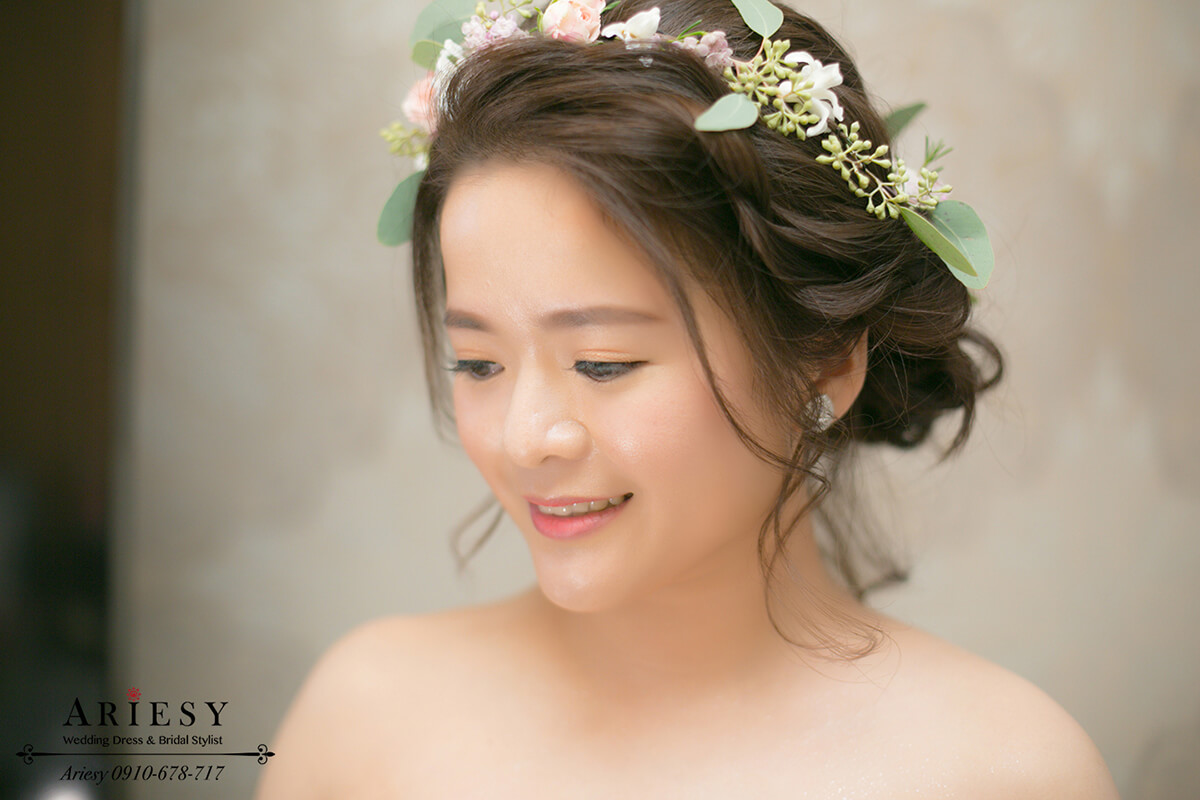 鮮花花圈,美式花圈造型,新娘花冠,新娘花圈造型,愛瑞思,Ariesy