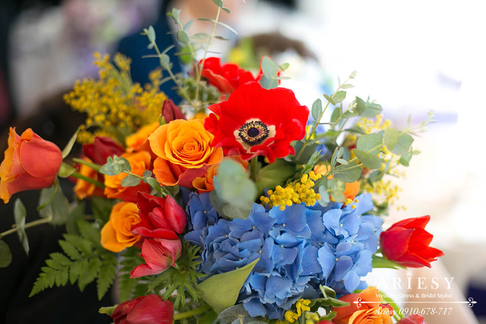 美式婚禮,美式胸花,主婚人胸花,歐美新娘捧花,Bridal bouquet,鮮花新秘