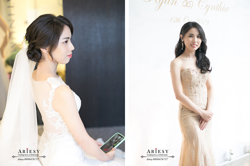 黑髮新娘髮型,台北新秘,新娘秘書,ARIESY,愛瑞思,白金花園婚禮戶外儀式鮮花造型