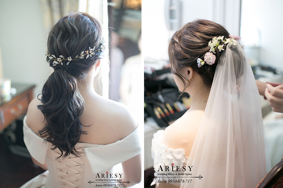 鮮花新秘,新娘秘書,愛瑞思,宜蘭冬山河香格里拉結婚,ariesy,白紗迎娶新娘造型,文定新秘
