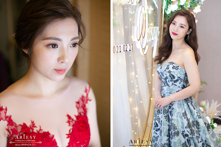 簡約新娘髮型,新娘送客造型,新娘秘書,ARIESY,愛瑞思,北部新秘