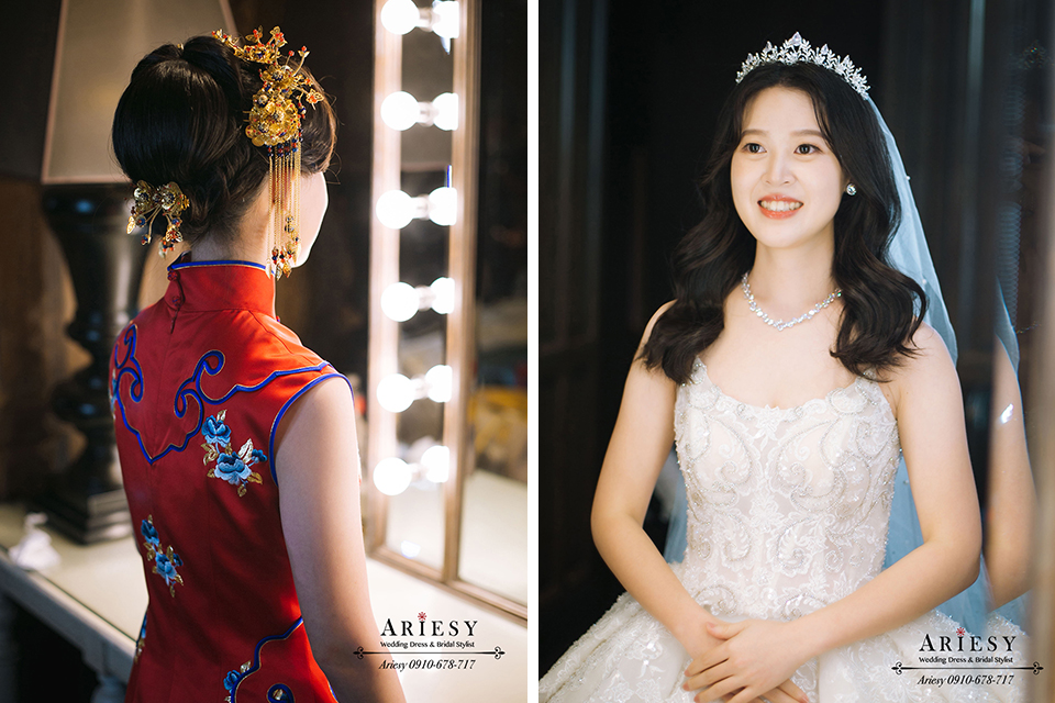 新娘秘書,台北新秘,愛瑞思,Ariesy,君品婚禮,中式古風新娘造型,藤薰旗袍