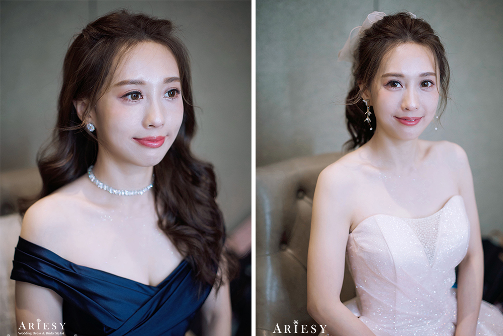新娘秘書,新秘,愛瑞思,ARIESY,板橋希爾頓飯店婚禮,時尚甜美新娘造型