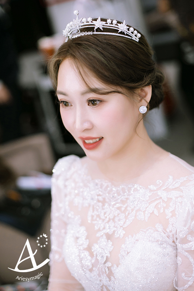 台北蘇菲雅婚紗,韓風白紗新娘造型,新娘秘書,韓系清透立體新娘妝感,嘉義新秘,Ariesy新秘