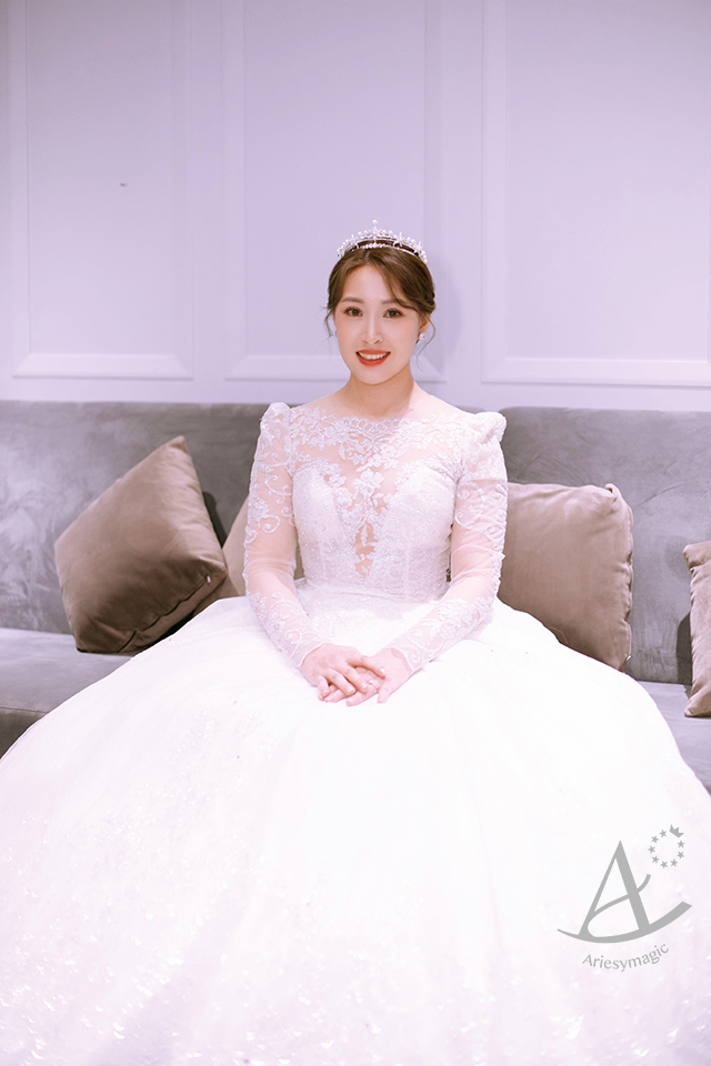 台北蘇菲雅婚紗,韓風白紗新娘造型,新娘秘書,韓系清透立體新娘妝感,嘉義新秘,Ariesy新秘