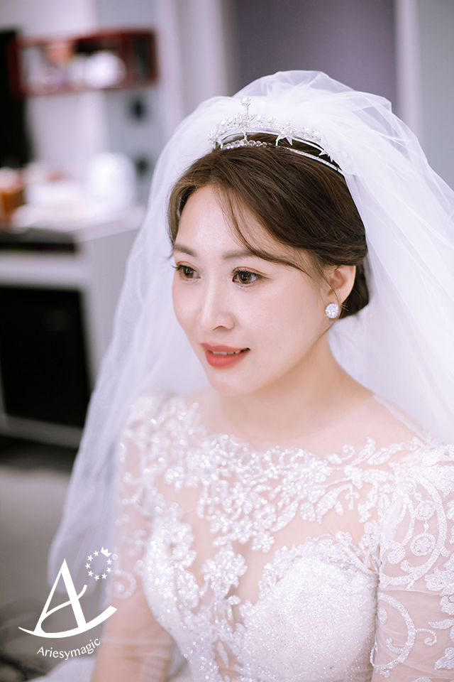台北蘇菲雅婚紗,韓風白紗新娘造型,新娘秘書,韓系清透立體新娘妝感,嘉義新秘,Ariesy新秘