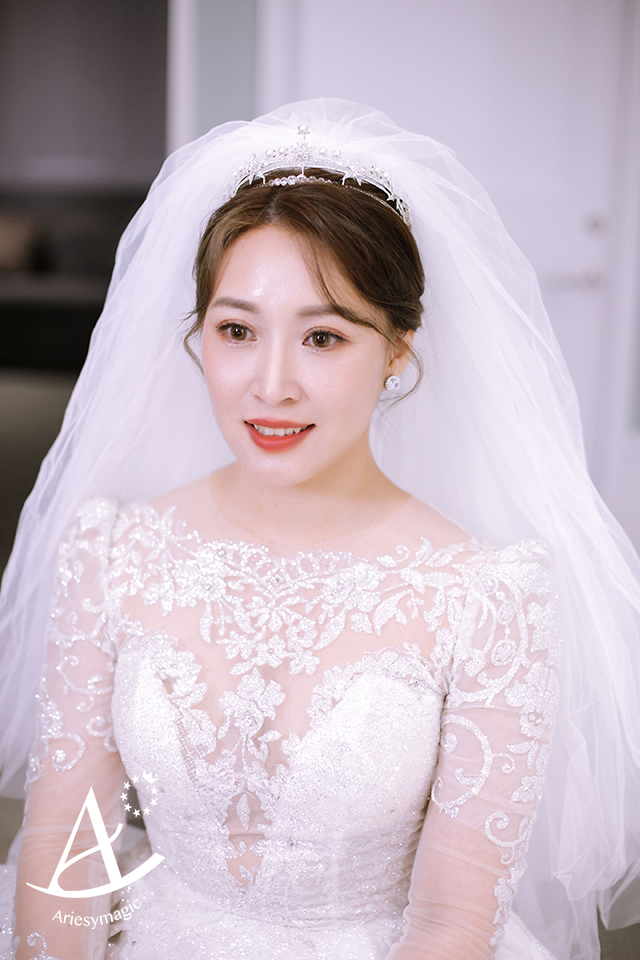 台北蘇菲雅婚紗,韓風白紗新娘造型,新娘秘書,韓系清透立體新娘妝感,嘉義新秘,Ariesy新秘