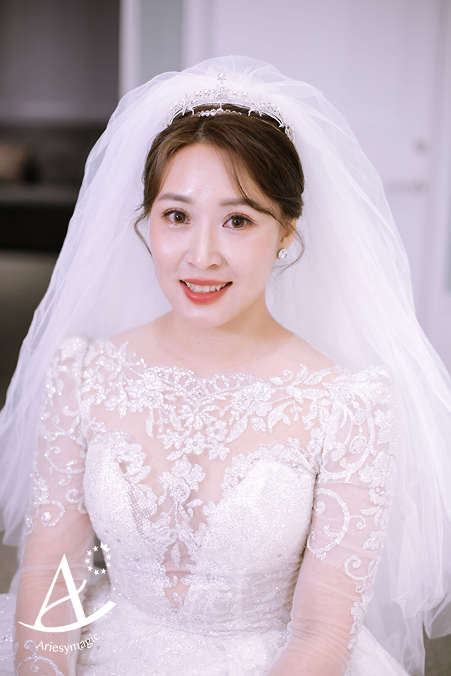 台北蘇菲雅婚紗,韓風白紗新娘造型,新娘秘書,韓系清透立體新娘妝感,嘉義新秘,Ariesy新秘