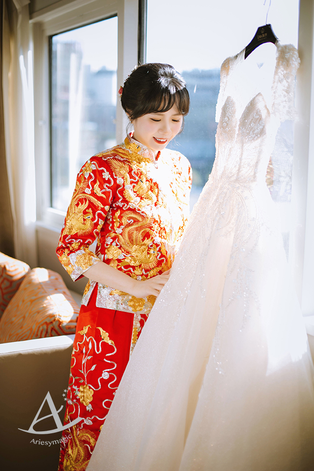 黑髮新娘造型,文定儀式,將有喜事龍鳳褂,ariesy新娘秘書,君悅飯店婚禮,台北新秘