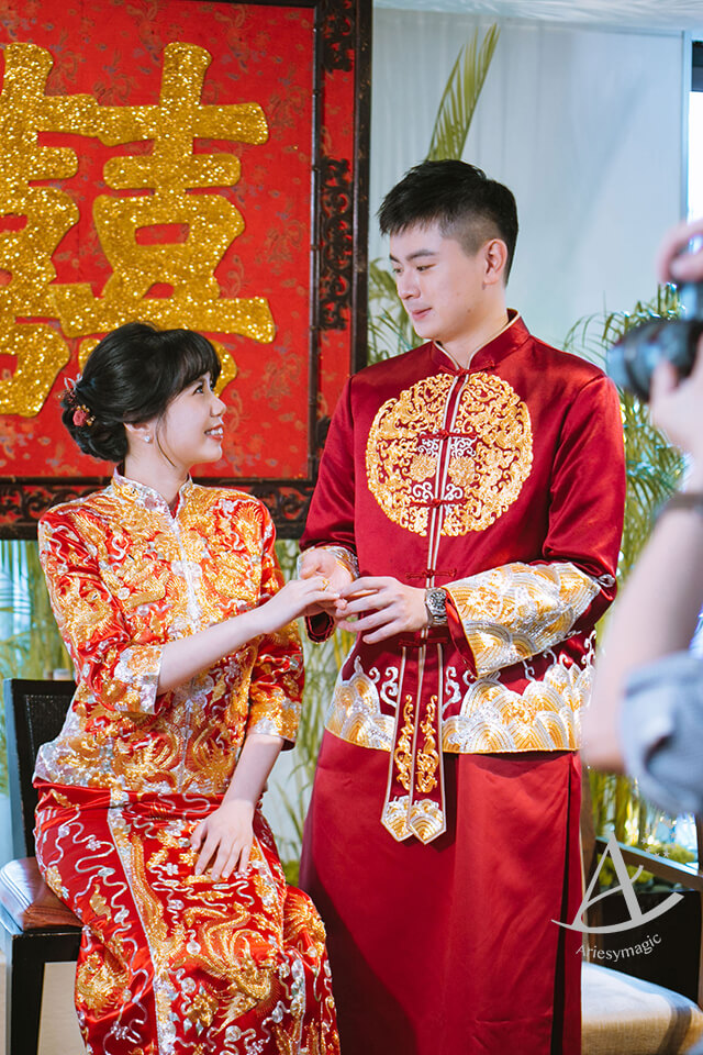 黑髮新娘造型,文定儀式,將有喜事龍鳳褂,ariesy新娘秘書,君悅飯店婚禮,台北新秘