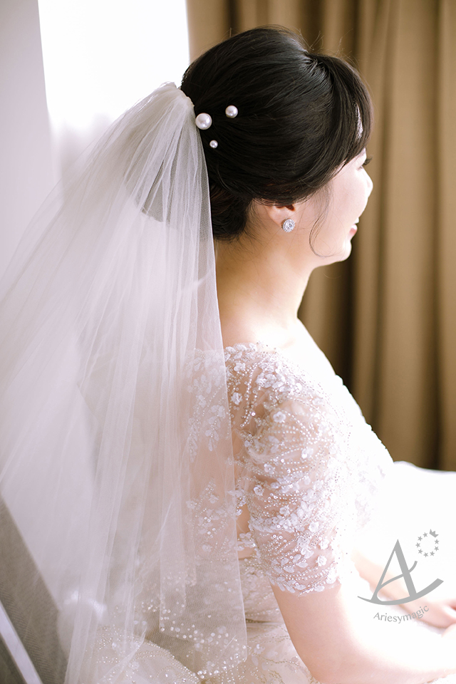 黑髮短髮新娘造型,戶外婚禮,韓風婚紗,LIVIA BRIDE莉維亞歐美頂級手工婚紗,ariesy新娘秘書,君悅飯店婚禮,台北新秘
