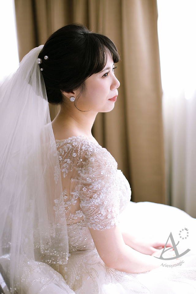 黑髮短髮新娘造型,戶外婚禮,韓風婚紗,LIVIA BRIDE莉維亞歐美頂級手工婚紗,ariesy新娘秘書,君悅飯店婚禮,台北新秘