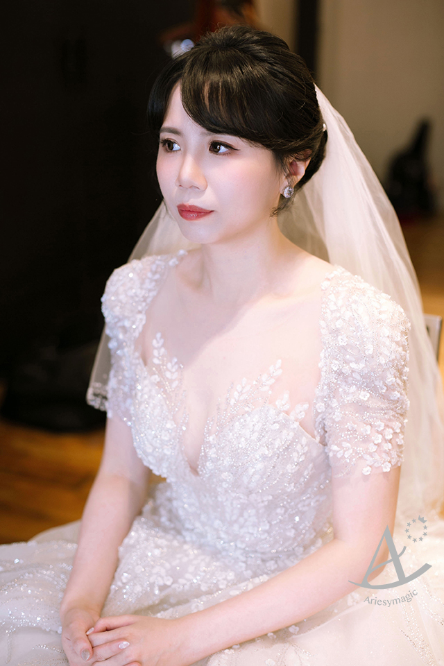黑髮短髮新娘造型,戶外婚禮,韓風婚紗,LIVIA BRIDE莉維亞歐美頂級手工婚紗,ariesy新娘秘書,君悅飯店婚禮,台北新秘
