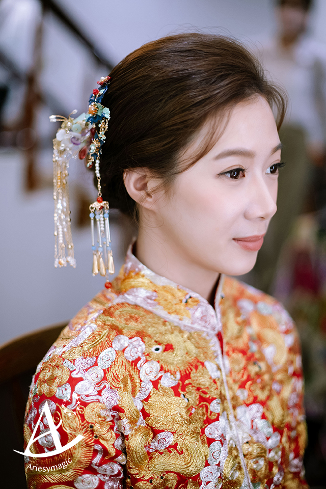 將有喜事龍鳳褂,桃園新秘,新秘推薦,愛瑞思,Ariesy,文定儀式新娘造型