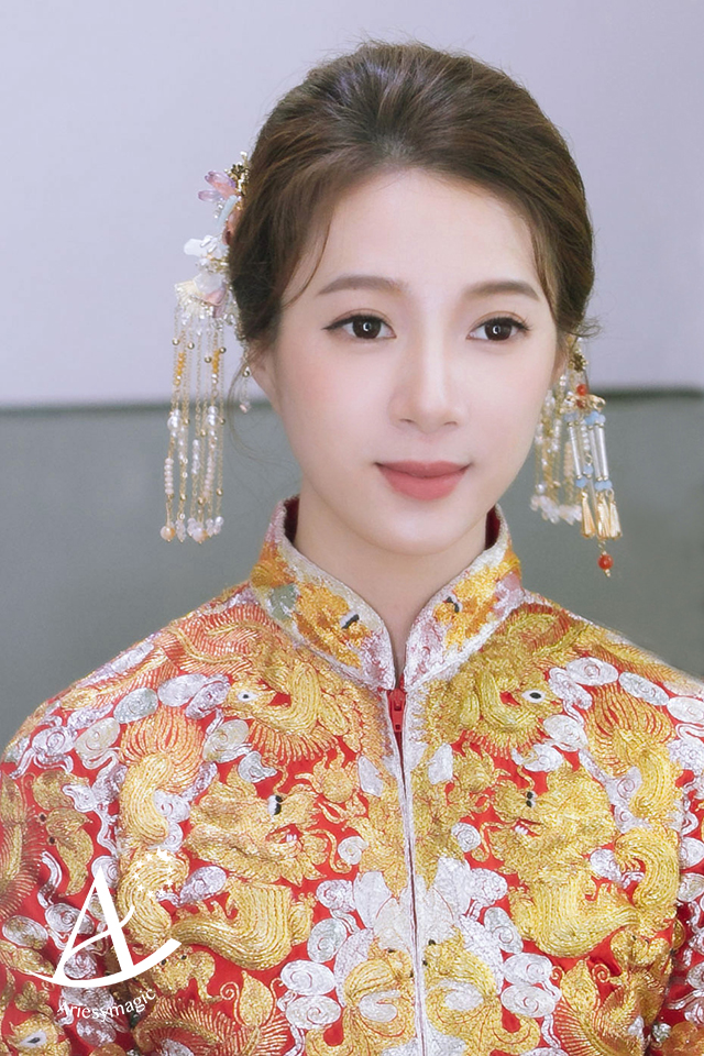 將有喜事龍鳳褂,桃園新秘,新秘推薦,愛瑞思,Ariesy,文定儀式新娘造型