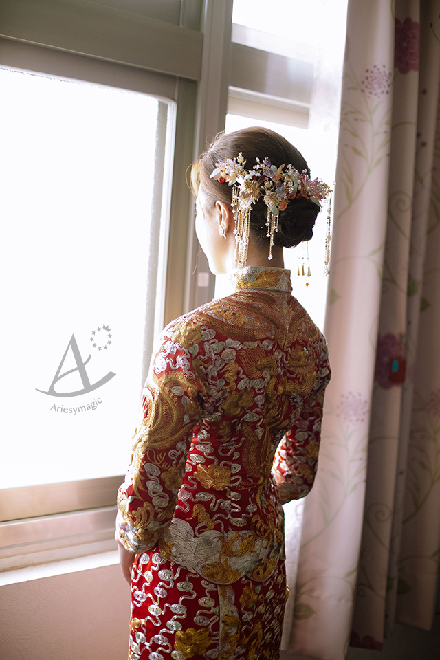 將有喜事龍鳳褂,桃園新秘,新秘推薦,愛瑞思,Ariesy,文定儀式新娘造型
