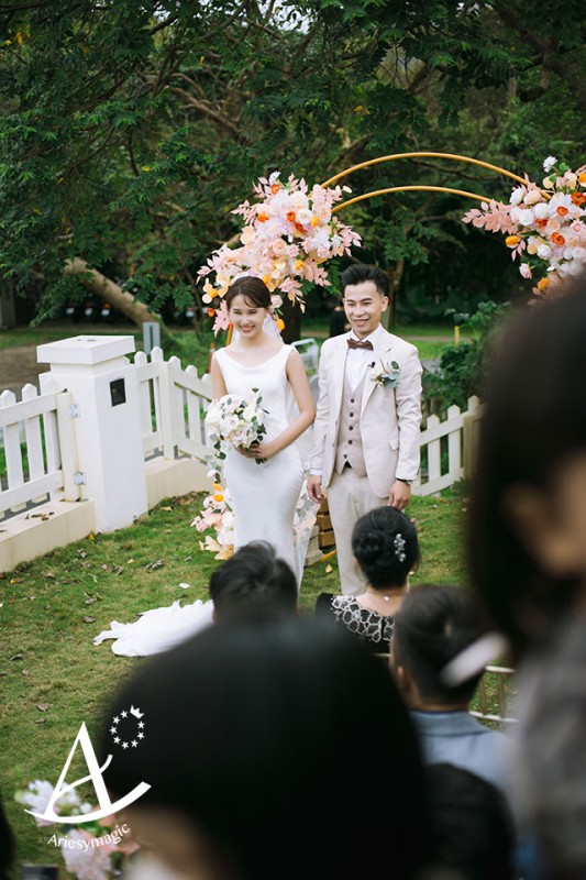 鮮花新秘,台北新秘,陽明山club63,美式戶外婚禮,魚尾簡約白紗,Ariesy愛瑞思新娘秘書