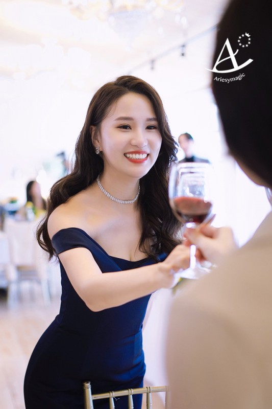 蒂米琪婚紗,深藍色禮服新娘造型,台北新秘,陽明山club63,美式戶外婚禮,,Ariesy愛瑞思新娘秘書