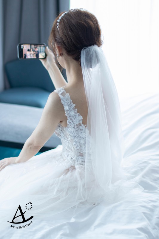 桃園新秘|自然妝感證婚白紗新娘造型/花藝白紗造型~瑜 新娘秘書,新秘,桃園新秘,新娘花藝造型,新娘妝感,證婚造型