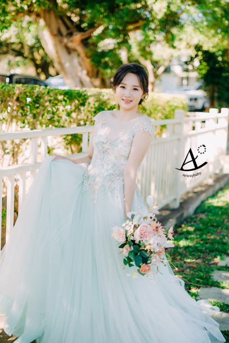 短髮新娘造型,擎天岡婚紗,逆光婚紗,鮮花新秘,新娘秘書,新秘推薦