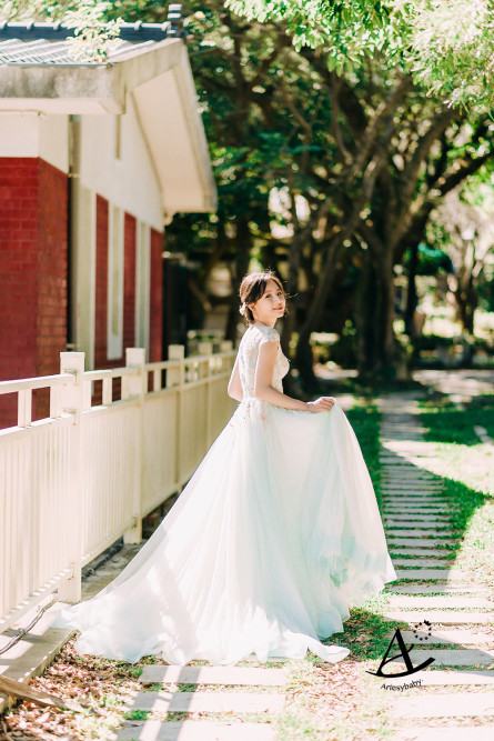 短髮新娘造型,擎天岡婚紗,逆光婚紗,鮮花新秘,新娘秘書,新秘推薦