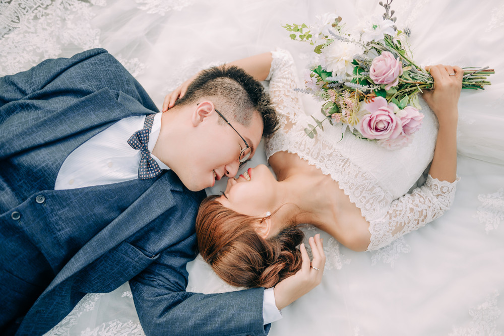 婚紗包套|喜歡妹妹頭瀏海/活潑簡約新娘整體造型 慈 路邊婚紗、Nica新秘、編髮造型、Ariesy品牌婚紗、自助婚紗