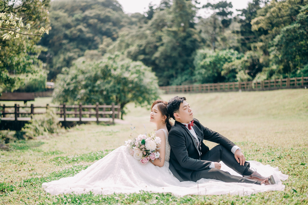白紗造型、自然互動婚紗照、自然輕透妝感、Ariesy品牌婚紗、自助婚紗、Nica