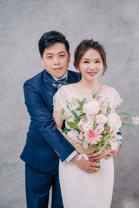 白紗造型、自然互動婚紗照、自然輕透妝感、Ariesy品牌婚紗、自助婚紗、Nica