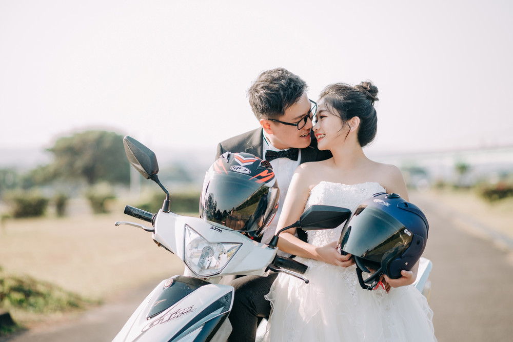 國小婚紗照、林口體育大學、自然輕透妝感、Ariesy品牌婚紗、自助婚紗、Nica
