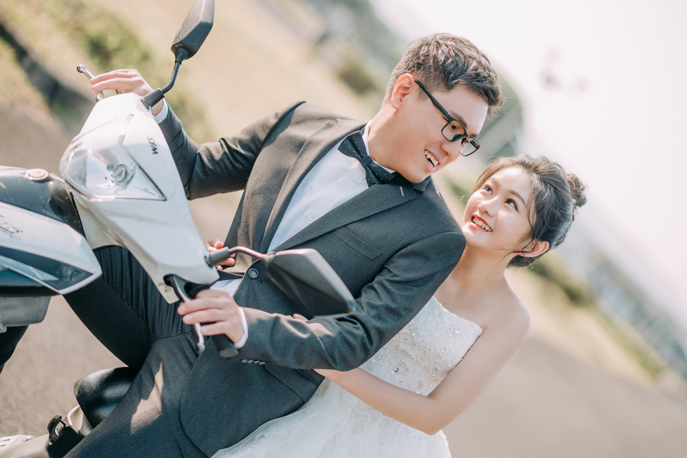 國小婚紗照、林口體育大學、自然輕透妝感、Ariesy品牌婚紗、自助婚紗、Nica