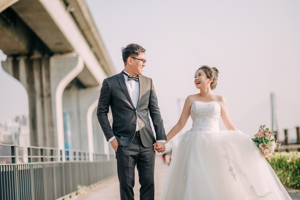 國小婚紗照、林口體育大學、自然輕透妝感、Ariesy品牌婚紗、自助婚紗、Nica