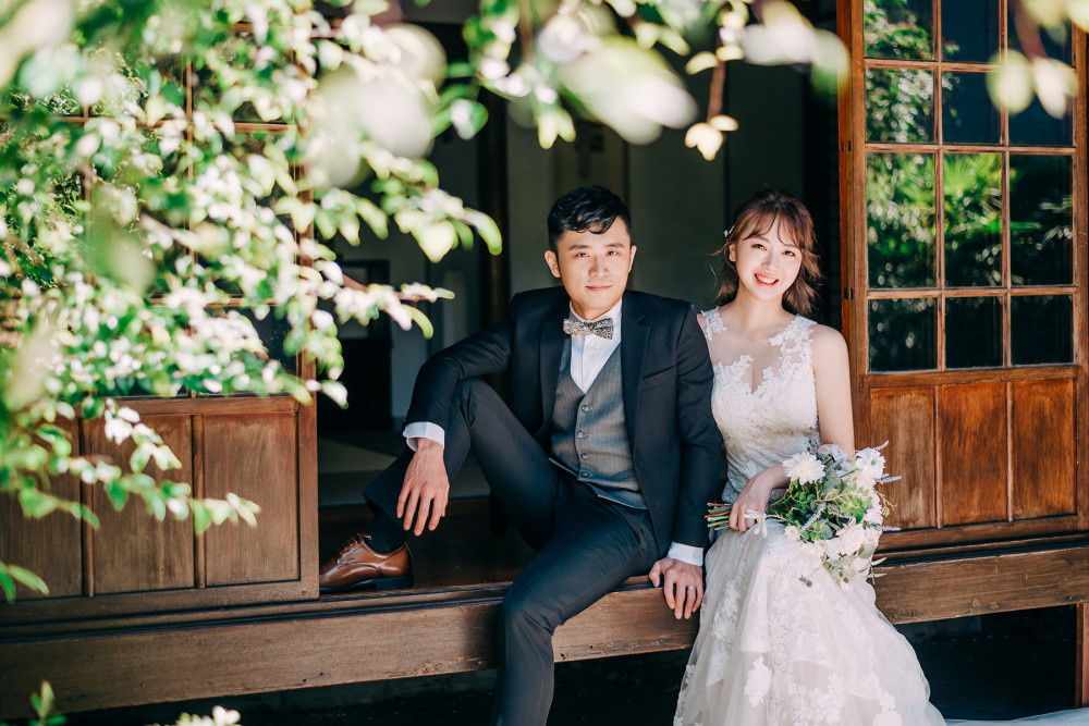 北投文物館、黑森林、自然輕透妝感、Ariesy品牌婚紗、自助婚紗、Nica、復古白紗造型