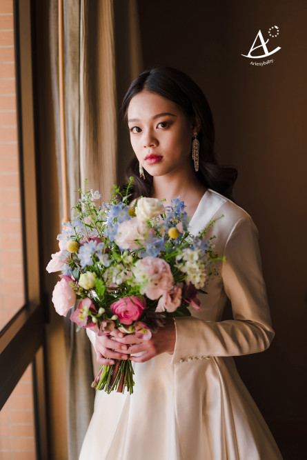 歐美風婚紗造型,龍鳳掛中式婚紗,個性黑禮服,鮮花新秘,新娘秘書,新秘推薦