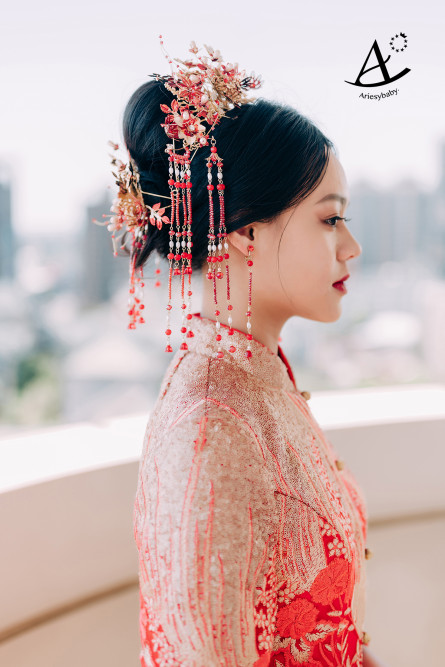 歐美風婚紗造型,龍鳳掛中式婚紗,個性黑禮服,鮮花新秘,新娘秘書,新秘推薦