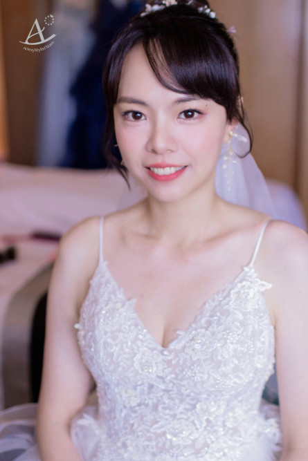 新竹新秘|黑髮新娘造型/ 單眼皮變身自然雙眼皮妝感~君 新娘秘書,新秘,新竹新秘,黑髮新娘造型,新竹國賓飯店新娘,單眼皮新娘妝感