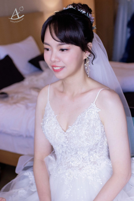新竹新秘|黑髮新娘造型/ 單眼皮變身自然雙眼皮妝感~君 新娘秘書,新秘,新竹新秘,黑髮新娘造型,新竹國賓飯店新娘,單眼皮新娘妝感