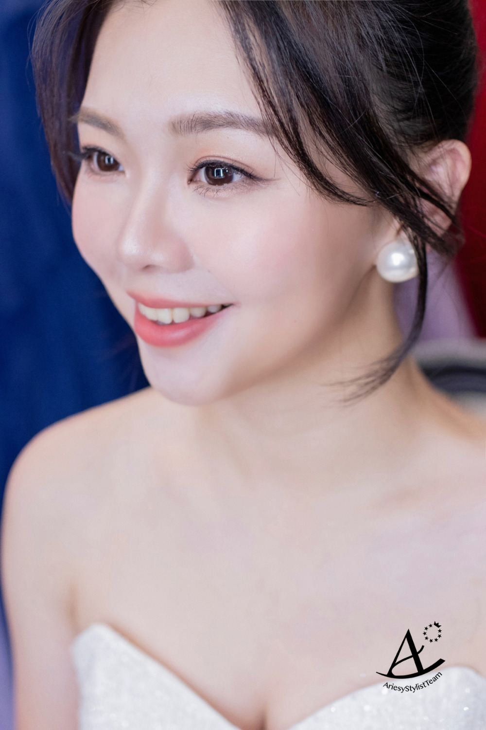新娘秘書,新秘,台北新秘,自然新娘妝感,黑髮造型,歐美風新娘造型