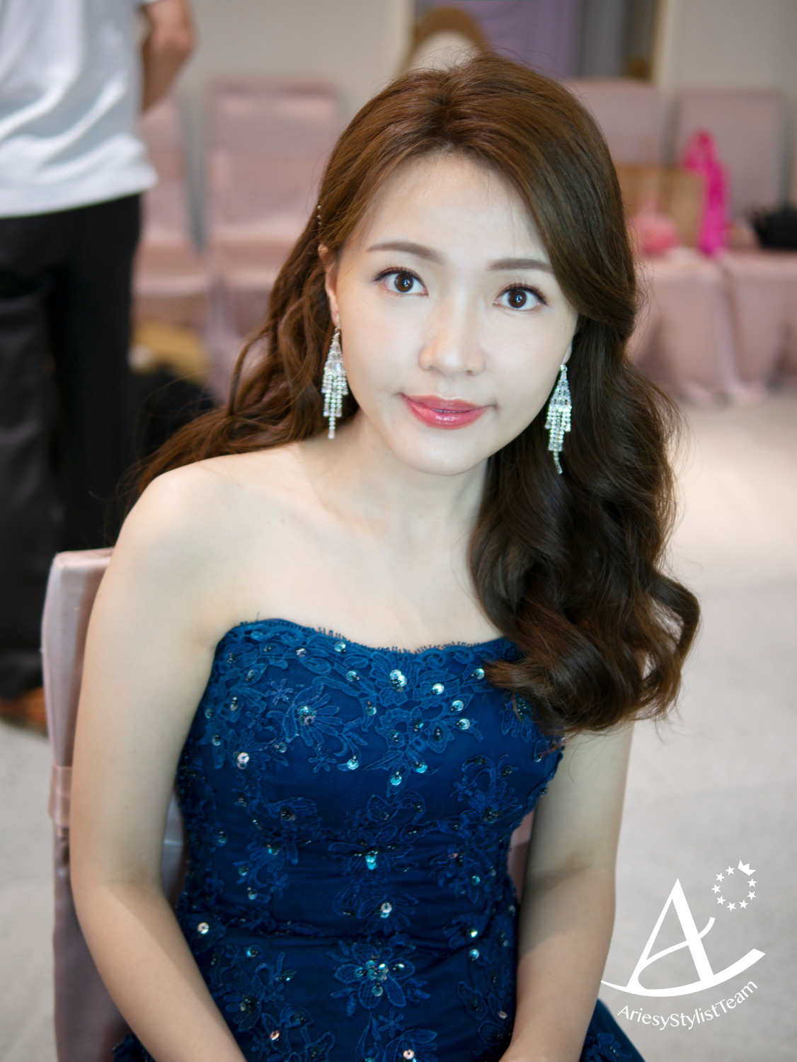 桃園新秘|自然甜美妝感永生花編髮造型~婷 自然輕透妝感 、蓬鬆盤髮、編髮造型、皇冠白紗造型、永生花造型