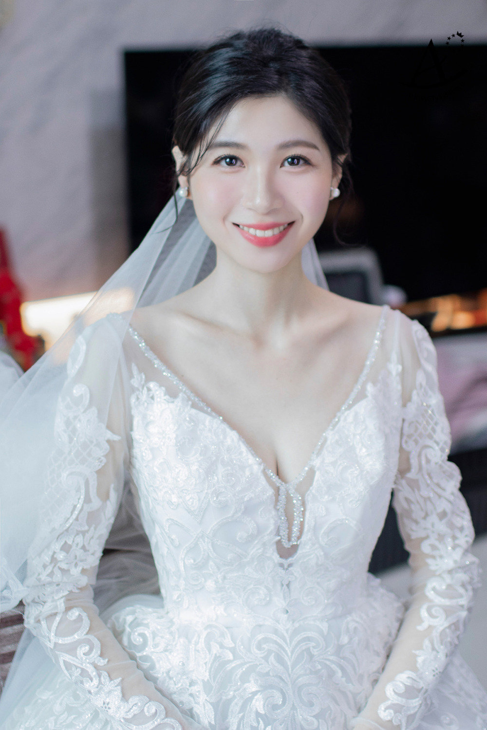 新娘秘書,新秘,台北新秘,清透自然妝感,喜來登新娘造型,黑髮新娘造型