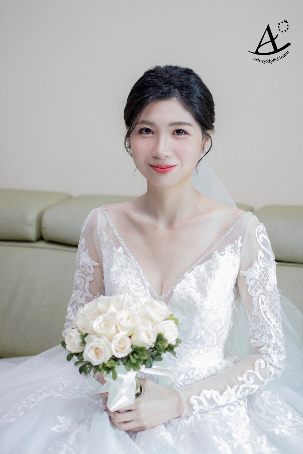 新娘秘書,新秘,台北新秘,清透自然妝感,喜來登新娘造型,黑髮新娘造型