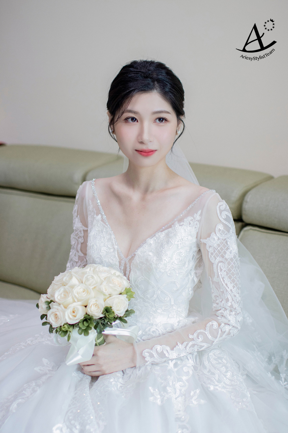 新娘秘書,新秘,台北新秘,清透自然妝感,喜來登新娘造型,黑髮新娘造型