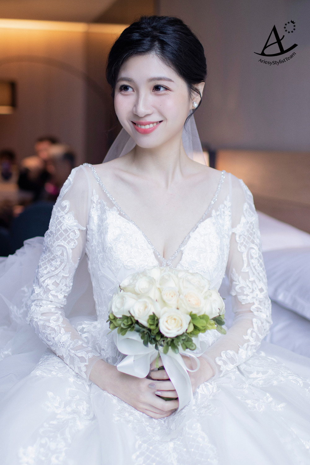新娘秘書,新秘,台北新秘,清透自然妝感,喜來登新娘造型,黑髮新娘造型