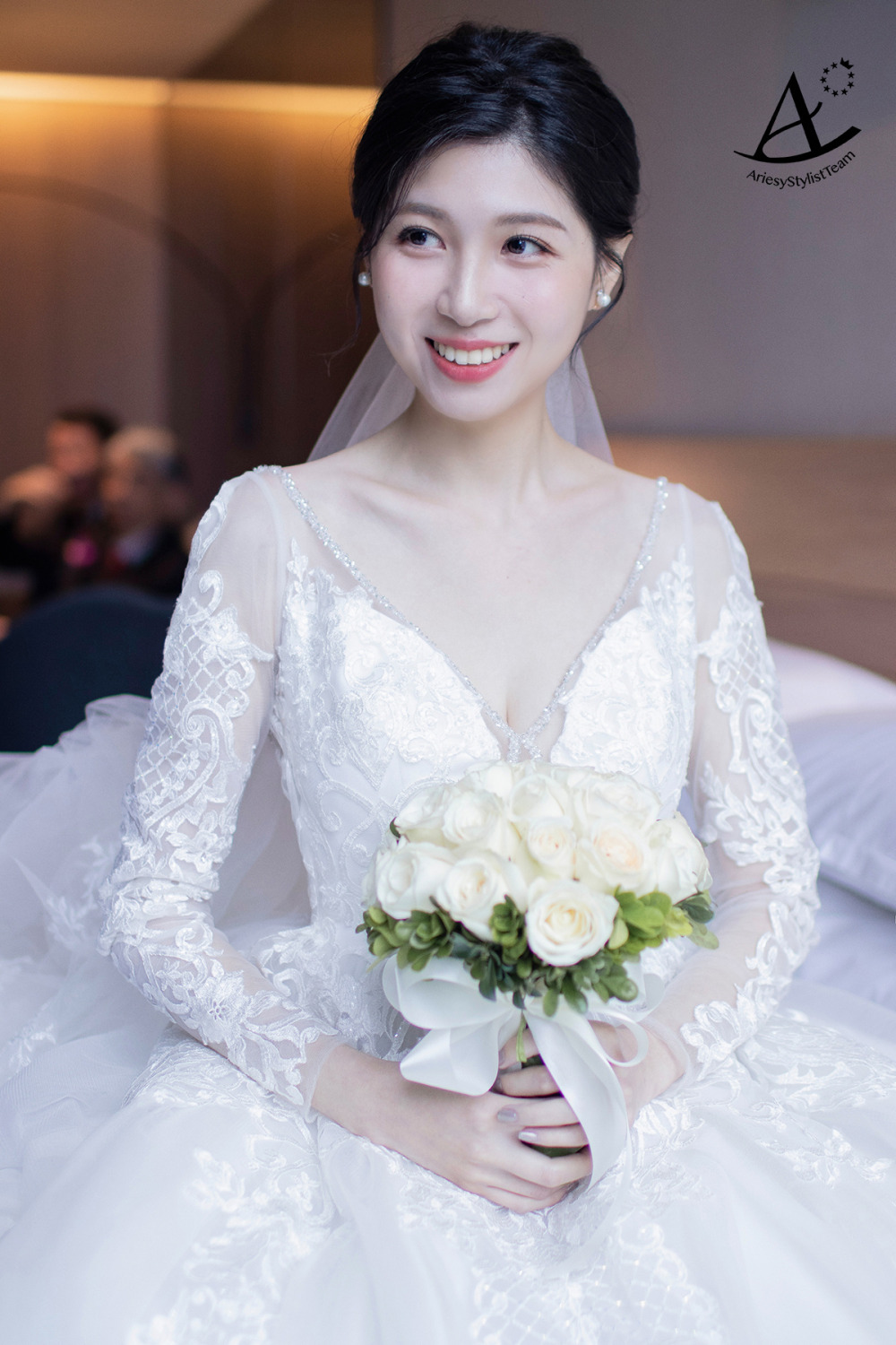 新娘秘書,新秘,台北新秘,清透自然妝感,喜來登新娘造型,黑髮新娘造型