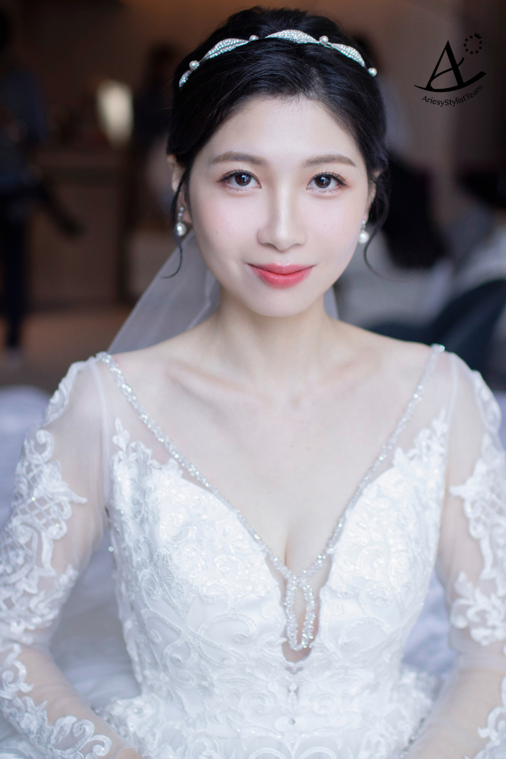 新娘秘書,新秘,台北新秘,清透自然妝感,喜來登新娘造型,黑髮新娘造型