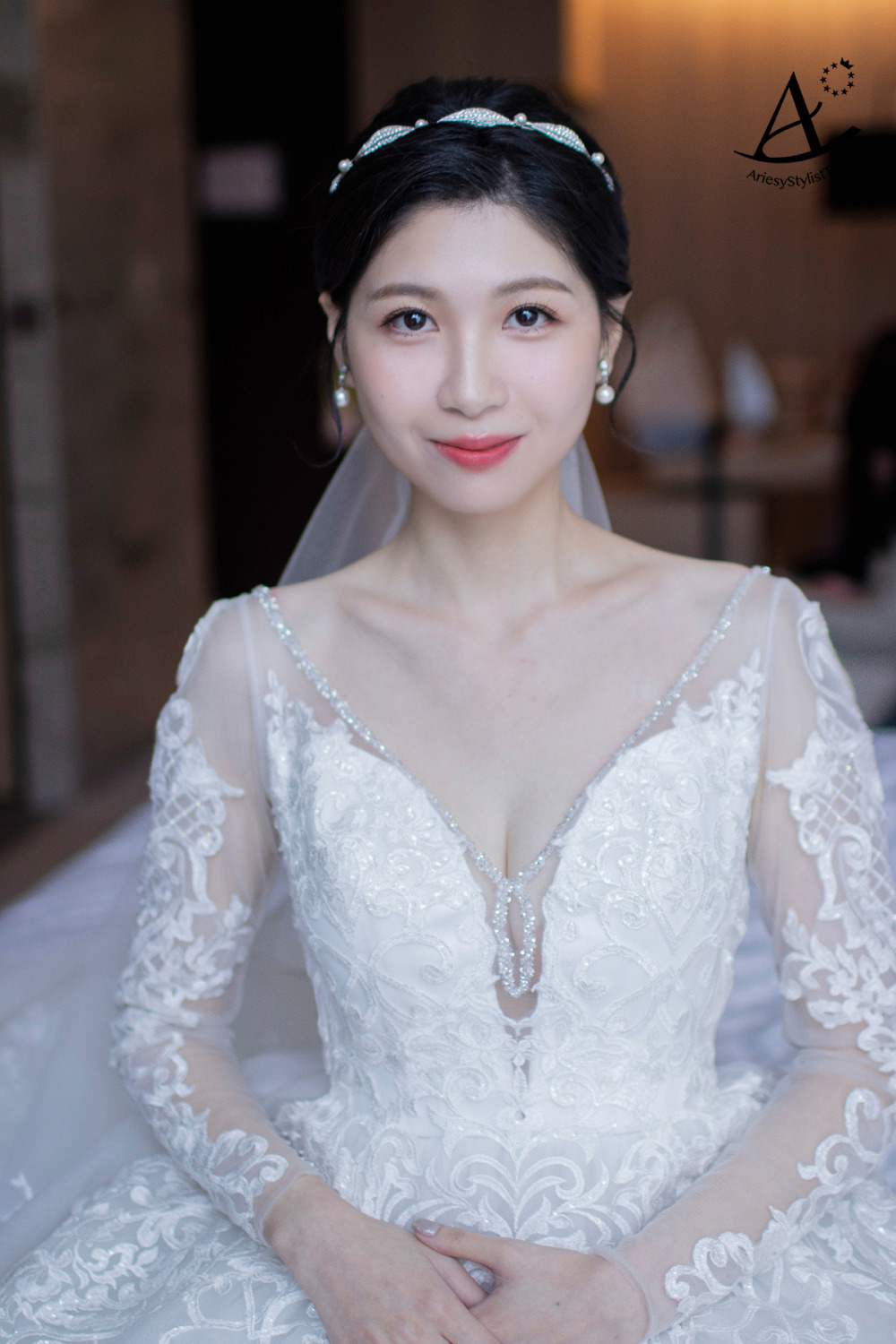 新娘秘書,新秘,台北新秘,清透自然妝感,喜來登新娘造型,黑髮新娘造型