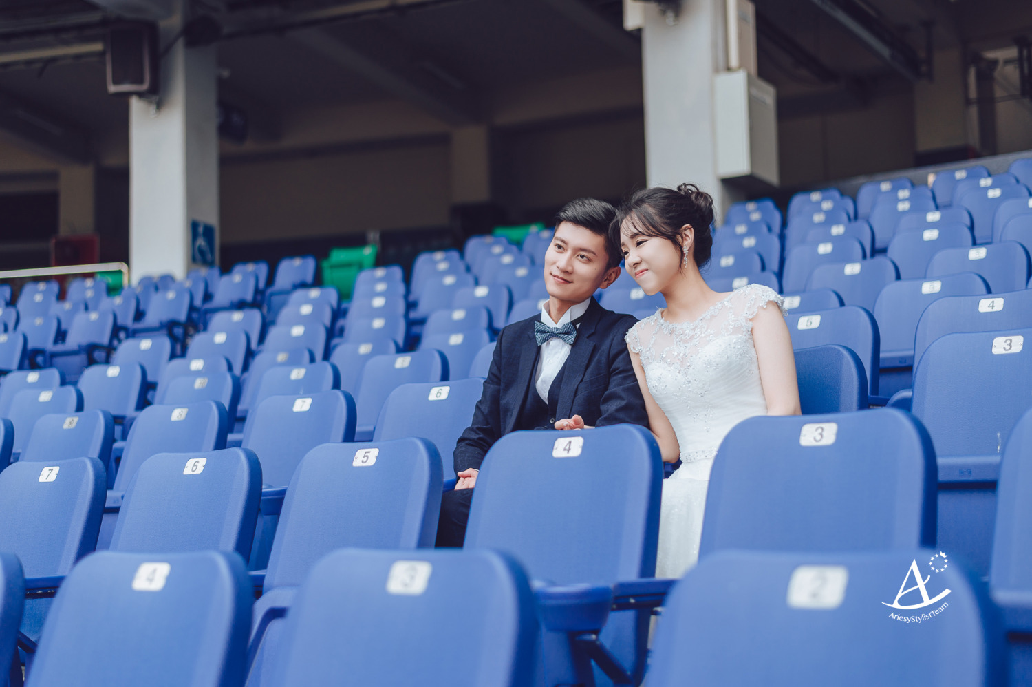 棒球婚紗,婚紗造型,白紗造型,婚紗包套,婚攝大嘴,新祕Hanya,新娘造型,韓風,新莊棒球場